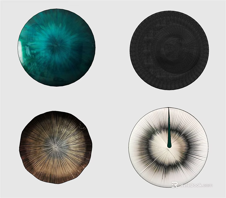 Modern Circular Wall Decor With Colorful Textured Patterns For Home Interior 3d model