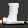 Practical White Rain Boots with Orange Soles as Essential Household Items for Daily Use
