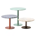 Stylish Modern Side Table With Round Top Column Design And Multiple Color Options 3d model