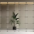 Modern glass partition metal partition optical axis screen partition 3d model