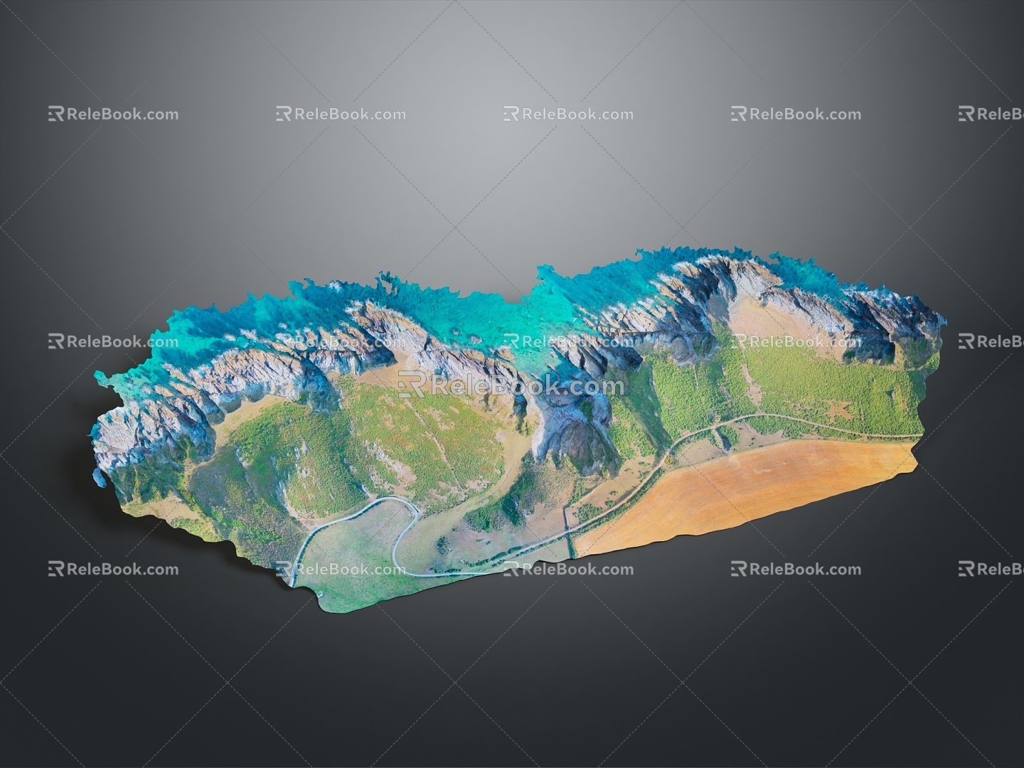 Panshan Road Geographical Vein Topography Mountain Geomorphology Mountain Mountain Mountain Topographic Map Mountain Mountain 3d model