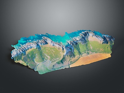 Panshan Road Geographical Vein Topography Mountain Geomorphology Mountain Topographic Map Mountain 3d model