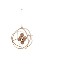 Elegant Modern Spherical Pendant Lights With Metal Frame And Glass Orbs