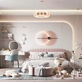 Cozy Kids Bedroom With Pastel Pink Decor And Stuffed Toys
