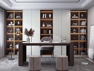 Modern study 3d model