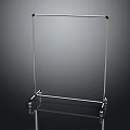Modern Metal Garment Rack With Wheels And Reflective Surface For Easy Mobility 3d model