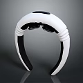 Portable Head Mounted Medical Device With White Black Curved Design And Electric Massage Therapy