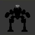 Mechanical Warrior Robot With Armored Body Weaponized Arms Antenna And Complex Mechanical Parts
