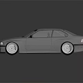 White BMW Two Door Coupe With Lowered Stance And Large Alloy Wheels