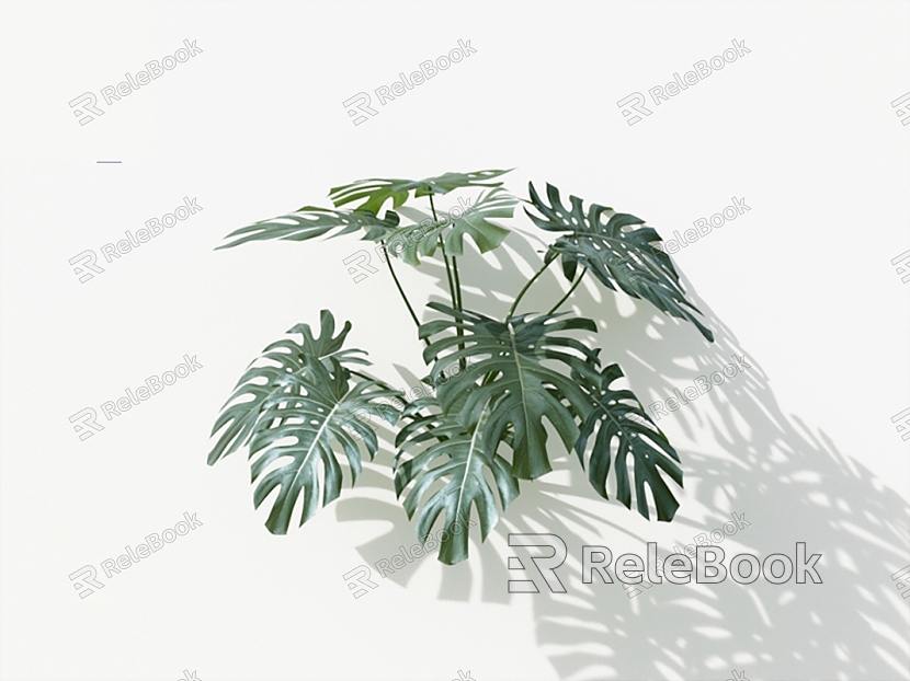 Modern Bamboo Turtle Bamboo Series Green Plant Flowers model