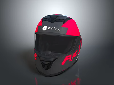 Arize Black Red Tactical Weapon Helmet Featuring APEX Logo And Protective Design 3d model