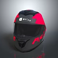 Arize Black Red Tactical Weapon Helmet Featuring APEX Logo And Protective Design 3d model