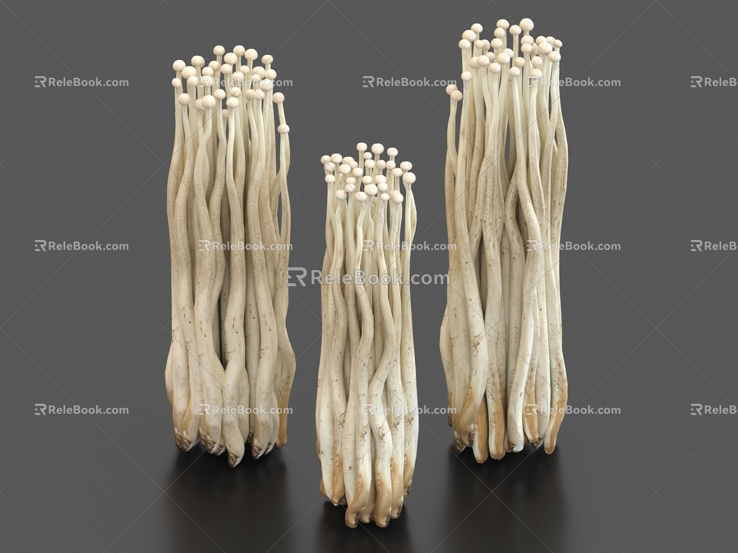 Flammulina velutipes mushroom vegetables 3d model