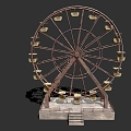 Abandoned Ferris Wheel Ferris Wheel Cartoon Ferris Wheel Industrial Wind Ferris Wheel 3d model