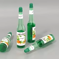 Display Of Multiple Green Bottled Dishwashing Liquid Products For Daily Household Cleaning