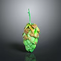 Fresh Green Hops For Home Brewing Supplies With Natural Stem And Brown Tips