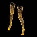 Two White Mannequin Legs Standing On Blue Background For Fashion