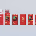 Red Envelope Year of the Snake Red Envelope Fortune Red Envelope Blessing Red Envelope New Year Red Envelope New Year Gift Money RMB Red Envelope 3d model