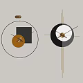 modern wall clock combination clock wall clock 3d model