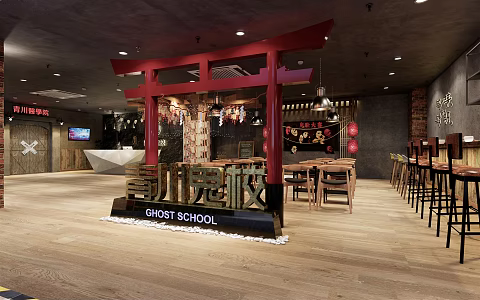 Industrial LOFT Hall Ghost School Reception Hall 3d model