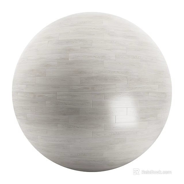 Spherical Component With Wooden Panel Texture And Smooth White Surface 3d model 