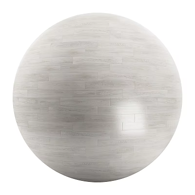 Spherical Component With Wooden Panel Texture And Smooth White Surface 3d model