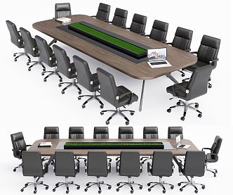 Modern Conference Table and Chair Conference Table and Chair Combination Office Chair 3d model