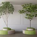 Modern Tree Pool Green Tree Pool 3d model