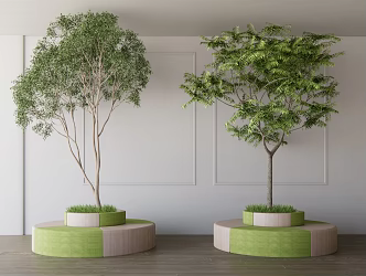 Modern Tree Pool Green Tree Pool 3d model