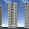 Modern High Rise Residential Towers With Glass Facade And Contemporary Urban Design