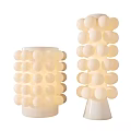 Modern Table Lamp Design With Stacked White Spherical Balls For Home Decor