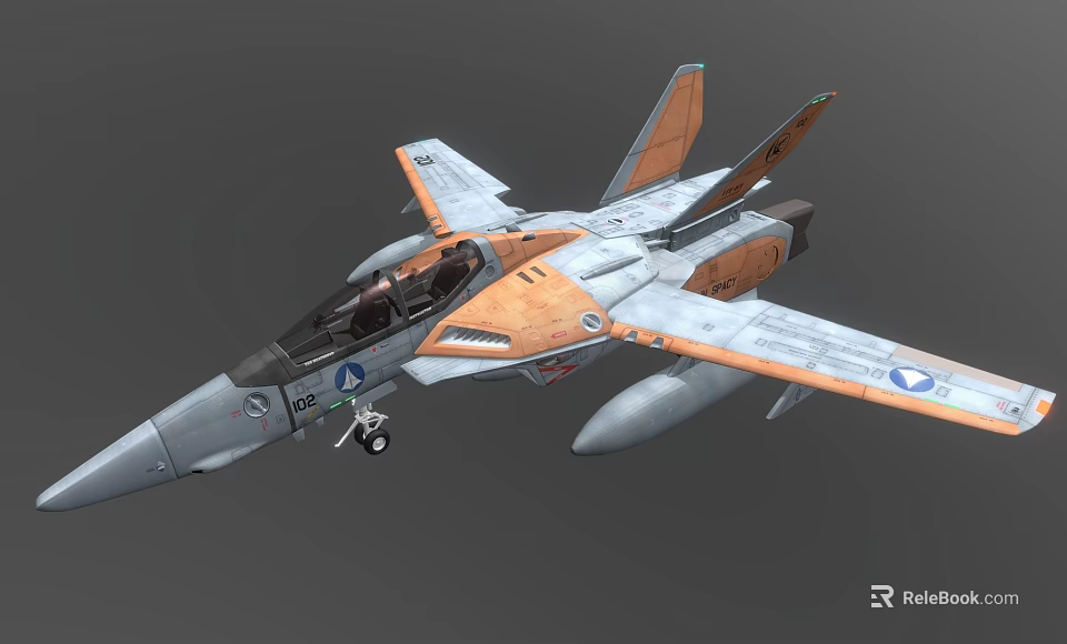Advanced Fighter Jet With Distinctive Color And Markings 3d model 