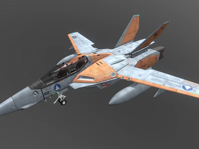 Advanced Fighter Jet With Distinctive Color And Markings 3d model