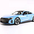 Audi Blue Coupe Car With Black Roof Sleek Lines And Black Alloy Wheels