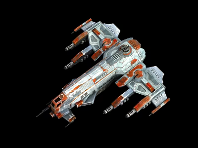 Modern Warship Space Warship 3d model