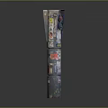 Artistic Totem Pole With Intricate Carvings And Colorful Symbol Patterns
