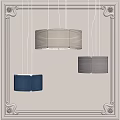 Modern chandelier 3d model