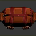 Stylish Red Daily Use Bag With Adjustable Strap And Metal Buckles Design