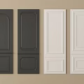 Black and White Decorative Wall Panels With Various Design Styles 3d model