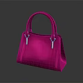 Fashionable Pink Handbag with Top Handles and Metal Clasps Trendy Ladies Evening Accessory