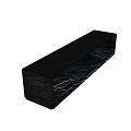 Modern Black Marble TV Stand With Sleek Textured Surface And Storage Cabinets