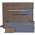 Modern Reception Desk Office Reception Desk 3d model