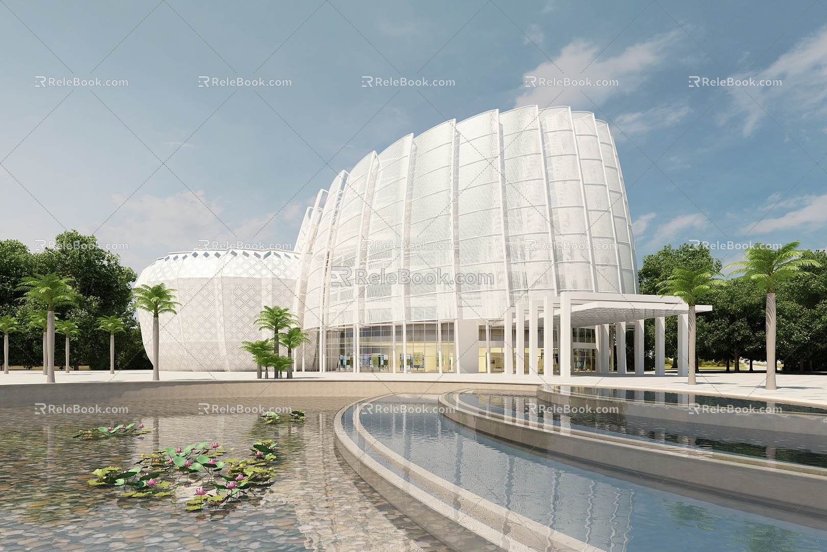 Modern Museum Architecture Theatre 3d model