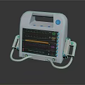 Portable Medical ECG Monitor With Display Screen Showing Waveform And Vital Signs Data