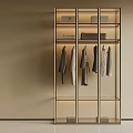 Modern Minimalist Glass Wardrobe With Built In LED Light For Neat Clothing Organization And