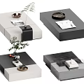 Modern coffee table square coffee table 3d model
