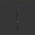 Two Decorative Swords Featuring Metal Blade And Blue Crystal Structure Design 3d model