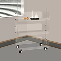 Clear Acrylic Storage Cart With Multiple Shelves And Rolling Casters For Indoor Home Organization