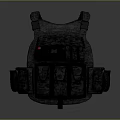 Gray Tactical Vest With Multiple Pockets Adjustable Straps And Durable Material For Outdoor Use 3d model