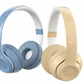 Over Ear Headphones With Blue And Gold Stylish Design Comfortable Ear Cushions